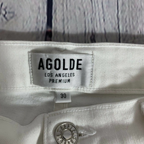 AGOLDE White Sophie Cropped Hi Rise Skinny Jeans - Picture 4 of 5